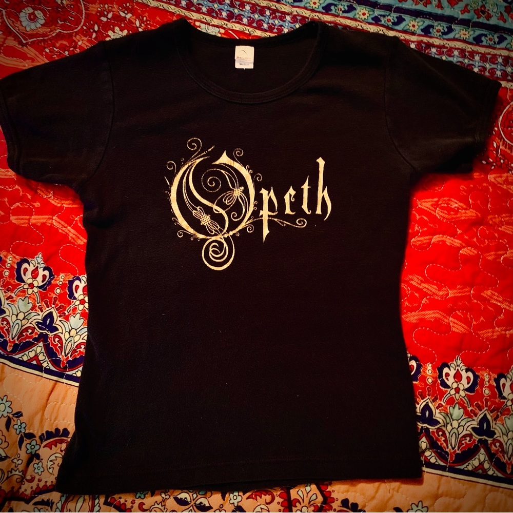 Vintage 2002 OPETH Women’s Shirt Med Small, Heavy Metal Swedish Prog Rock